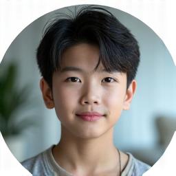 아이디어 넘치는 표정의 남학생 준우